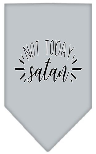 Not Today Satan Screen Print Bandana Grey Large